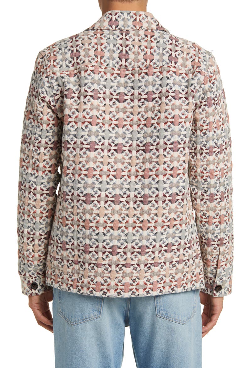 Olva 5234 Abstract Jacquard Jacket, Alternate, color, ECRU MULTI
