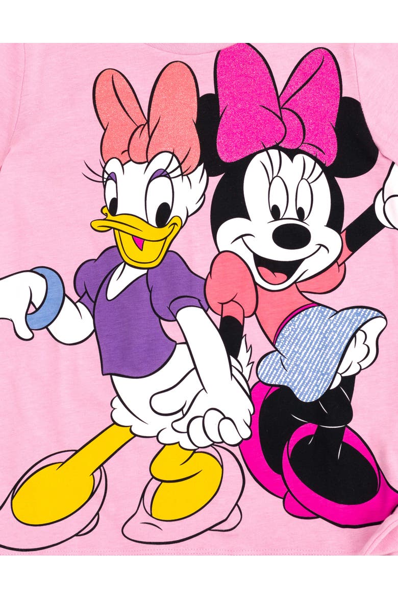T-Shirt & Leggings Set, Alternate, color, Pink Blue Minnie Daisy