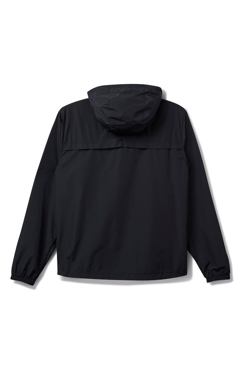 Quiksilver Overcast Water Repellent Hooded Windbreaker, Alternate, color, Black