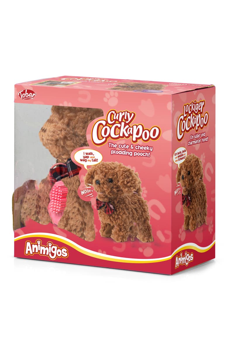 Tobar Animigos Curly Cockapoo Dog Interactive Toy, Alternate, color, Multicolored