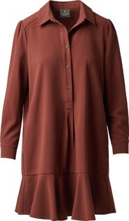 Adrianna Papell Hailey Button-Up Shift Shirtdress
