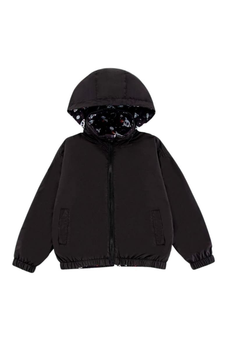 Kids' Max Rain Water Repellent Reversible Windbreaker, Alternate, color, BLACK