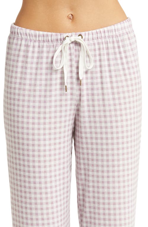 Honeydew Star Seeker Jersey Pajamas In Serenity Gingham