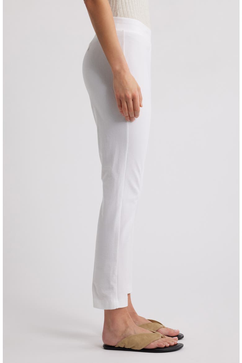 High Waist Slim Ankle Pants, Alternate, color, WHITE
