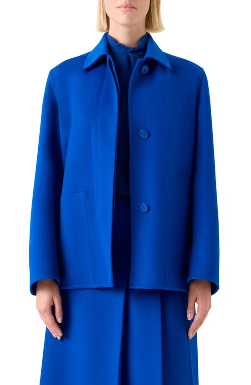 Akris Laars Double Face Cashmere Jacket In Blue