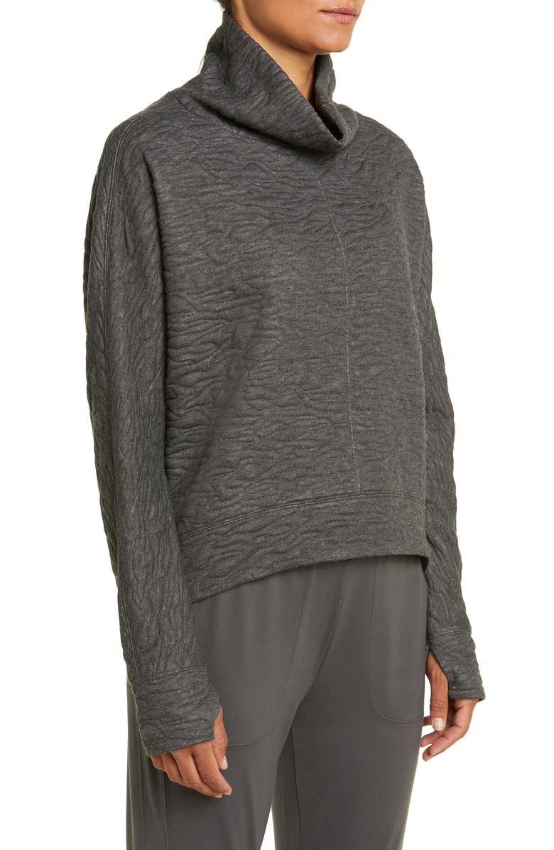 Zella Carey Quilted Funnel Neck Pullover, Alternate, color,