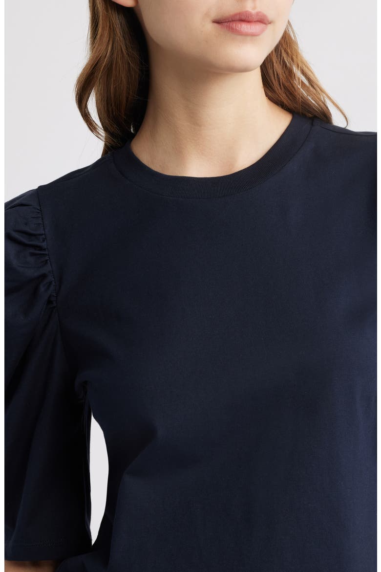 The Drape Puff Sleeve Organic Cotton Top (Women) | Nordstrom