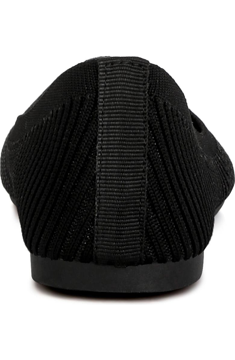 LONDON RAG Ammie Ribbed Knit Ballet Flat, Alternate, color, Black