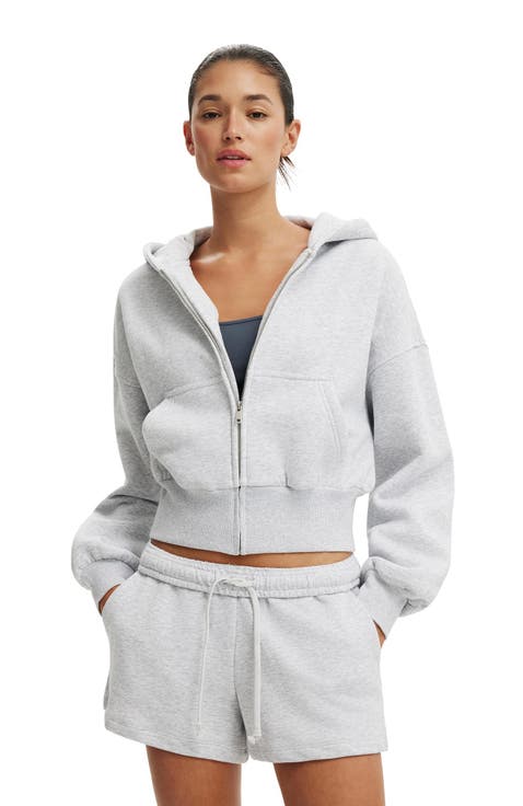Women's Oversized Zip Through Hoodie
