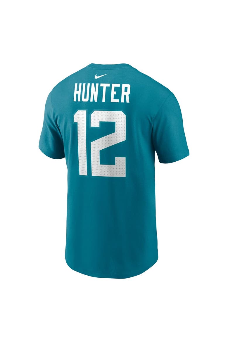 Men's Nike Travis Hunter Teal Jacksonville Jaguars 2025 NFL Draft First Round Pick Name & Number T-Shirt, Alternate, color, Teal