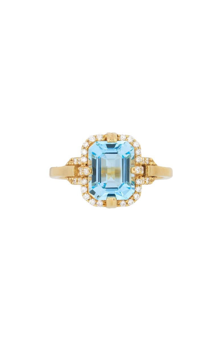 GOSHWARA Gossip Emerald-Cut Cocktail Ring, Alternate, color, Pale Blue