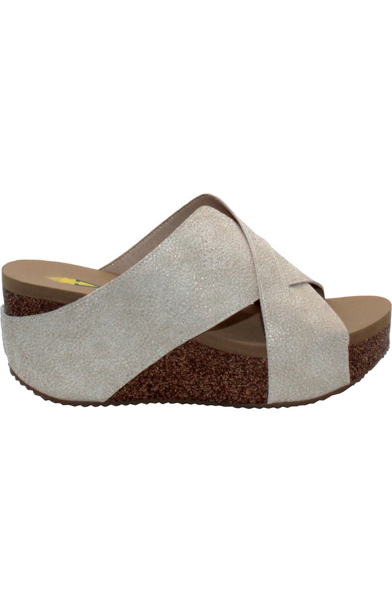 Volatile Firefly Water Resistant Wedge Platform Sandal, Alternate, color, Gold