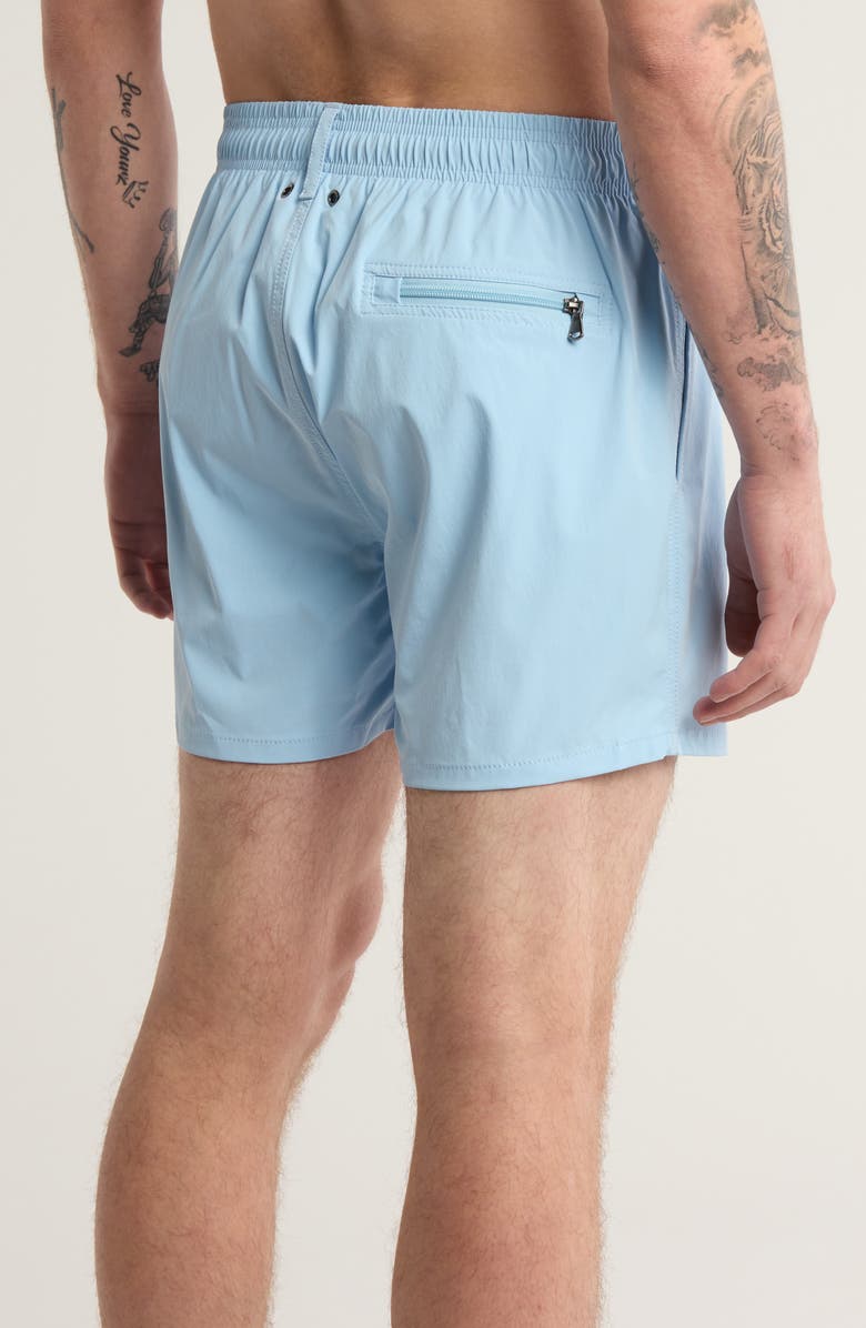 Bugatchi Swim Trunks, Alternate, color, Sky