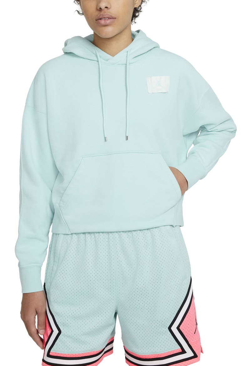 Nike Jordan Flight Fleece Hoodie, Main, color, LIGHT DEW