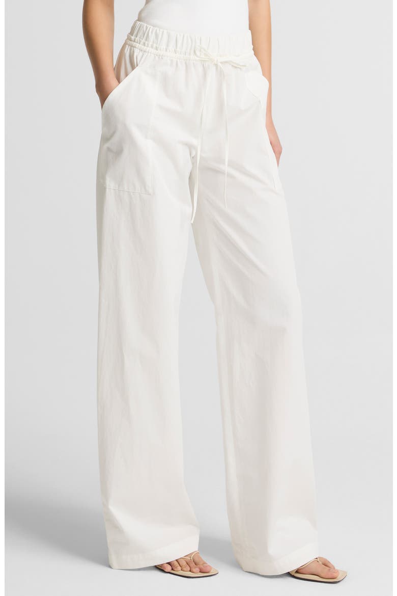Cotton Drawstring Pants, Alternate, color, OFF WHITE
