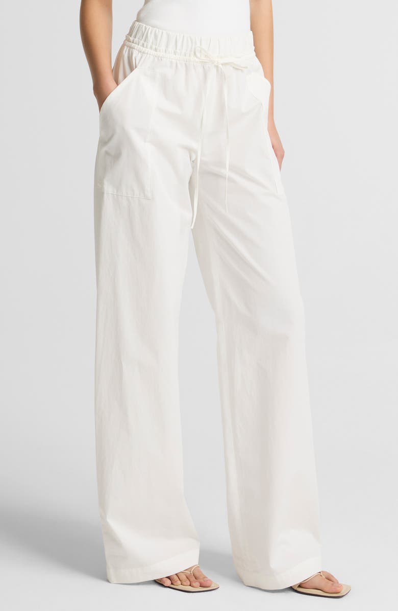 Vince Cotton Drawstring Pants, Alternate, color, Off White