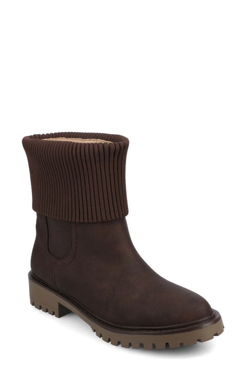 Isabeau Knit Collar Chelsea Boot - Wide Width Available (Women)
