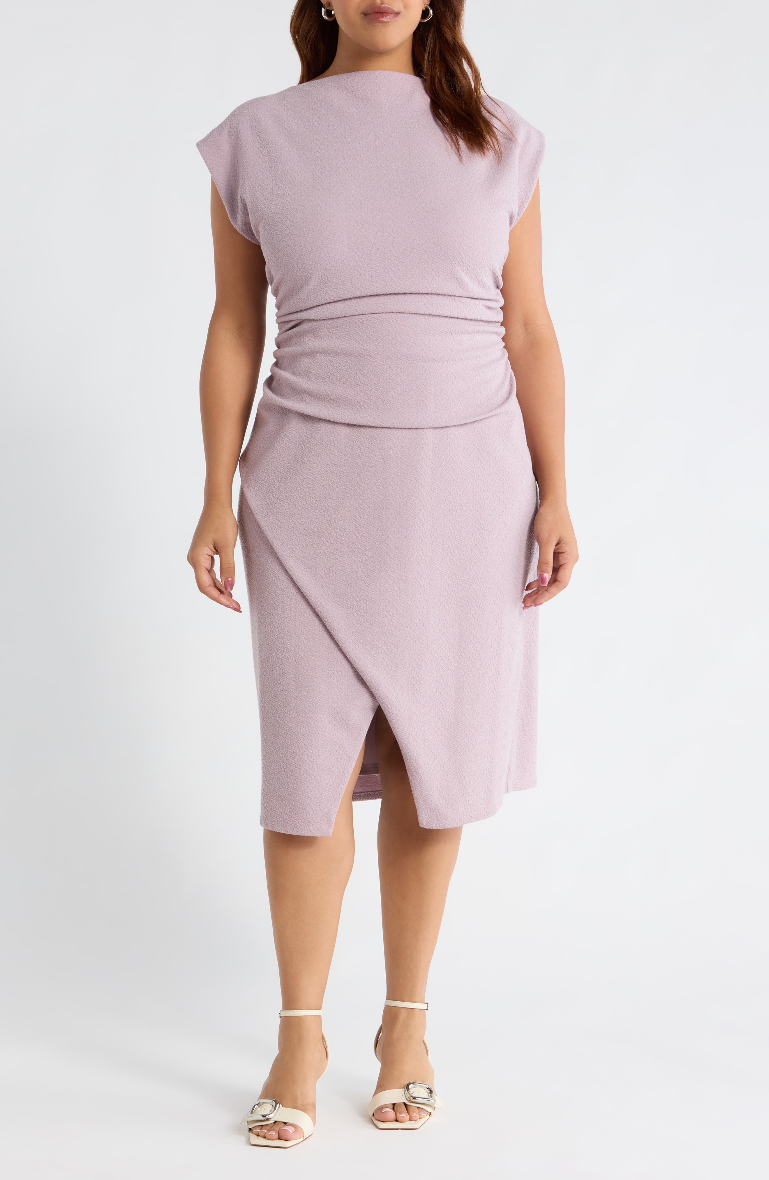 Cap Sleeve Ruched Dress - image 3