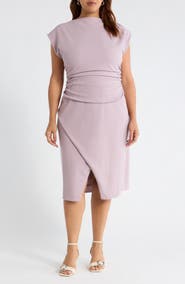 Nordstrom Cap Sleeve Ruched Dress