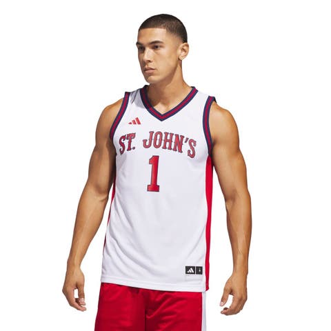 Men's adidas  White St. John's Red Storm Home Replica Basketball Jersey