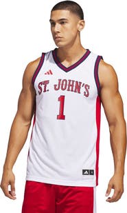 adidas Men's adidas White St. John's Red Storm Home Replica Basketball Jersey