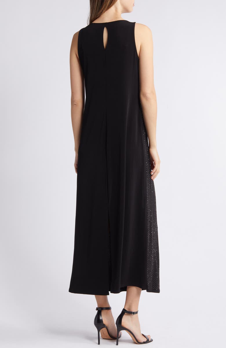 Vince Camuto Rhinestone Sleeveless Maxi Dress, Alternate, color, Rich Black