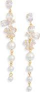 EYE CANDY LOS ANGELES Josephine CZ Butterfly Linear Drop Earrings