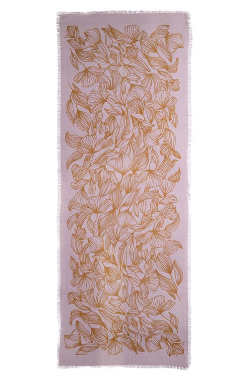 Nordstrom Eyelash Trim Print Cashmere & Silk Wrap In Multi