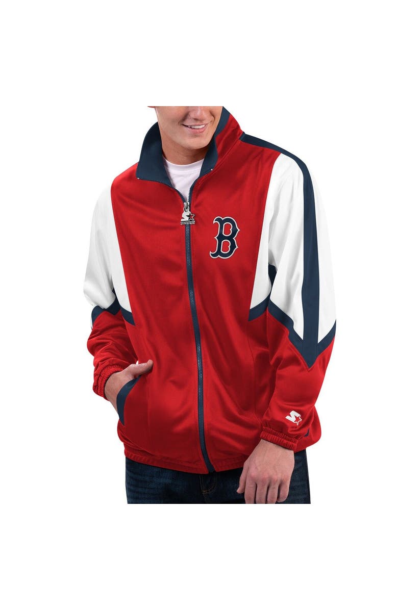 STARTER Men's Starter Red Boston Red Sox Lead Runner Full-Zip Jacket, Main, color, Red