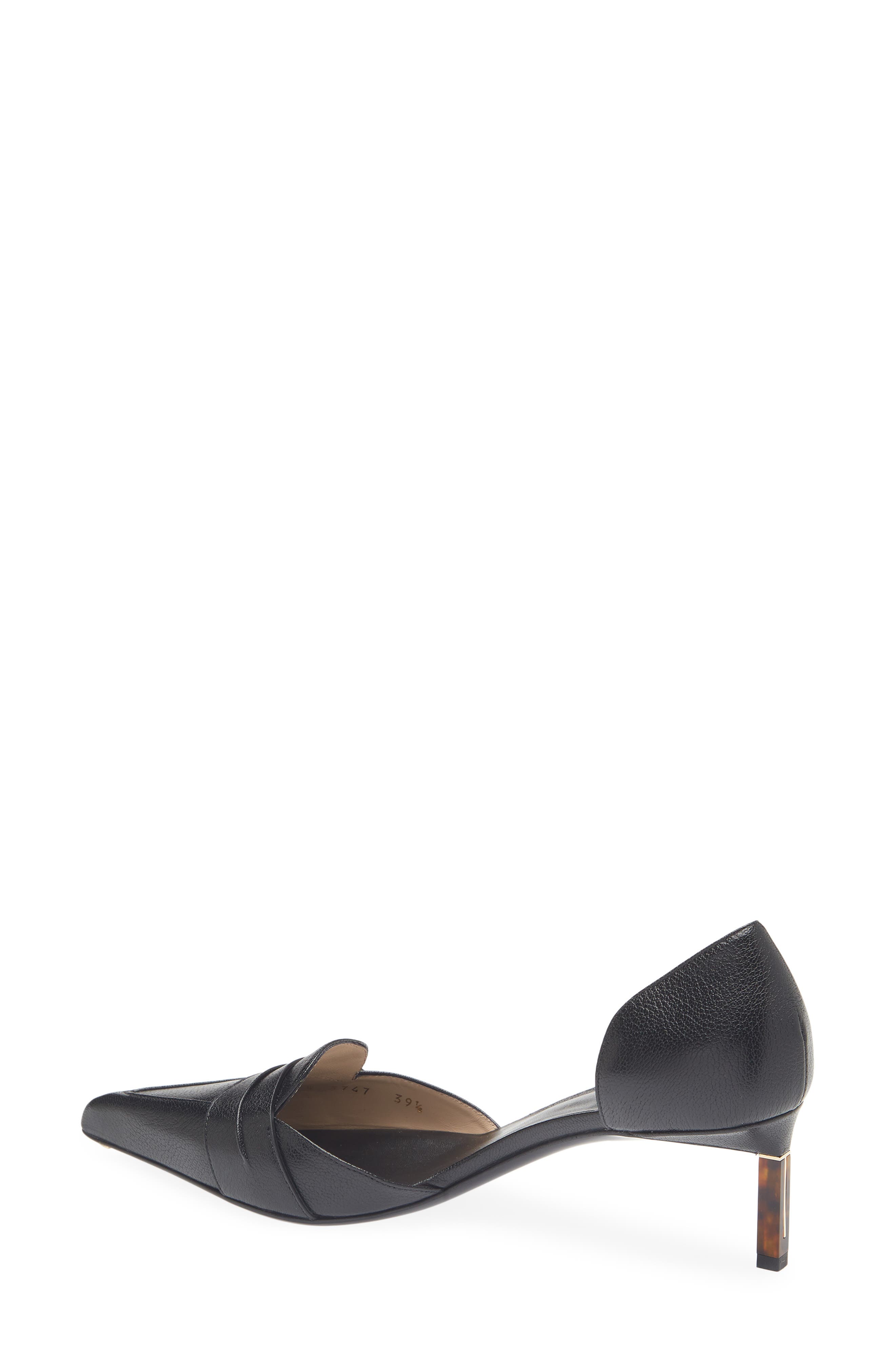 TOM FORD d'Orsay Loafer Pump, Alternate, color, Black