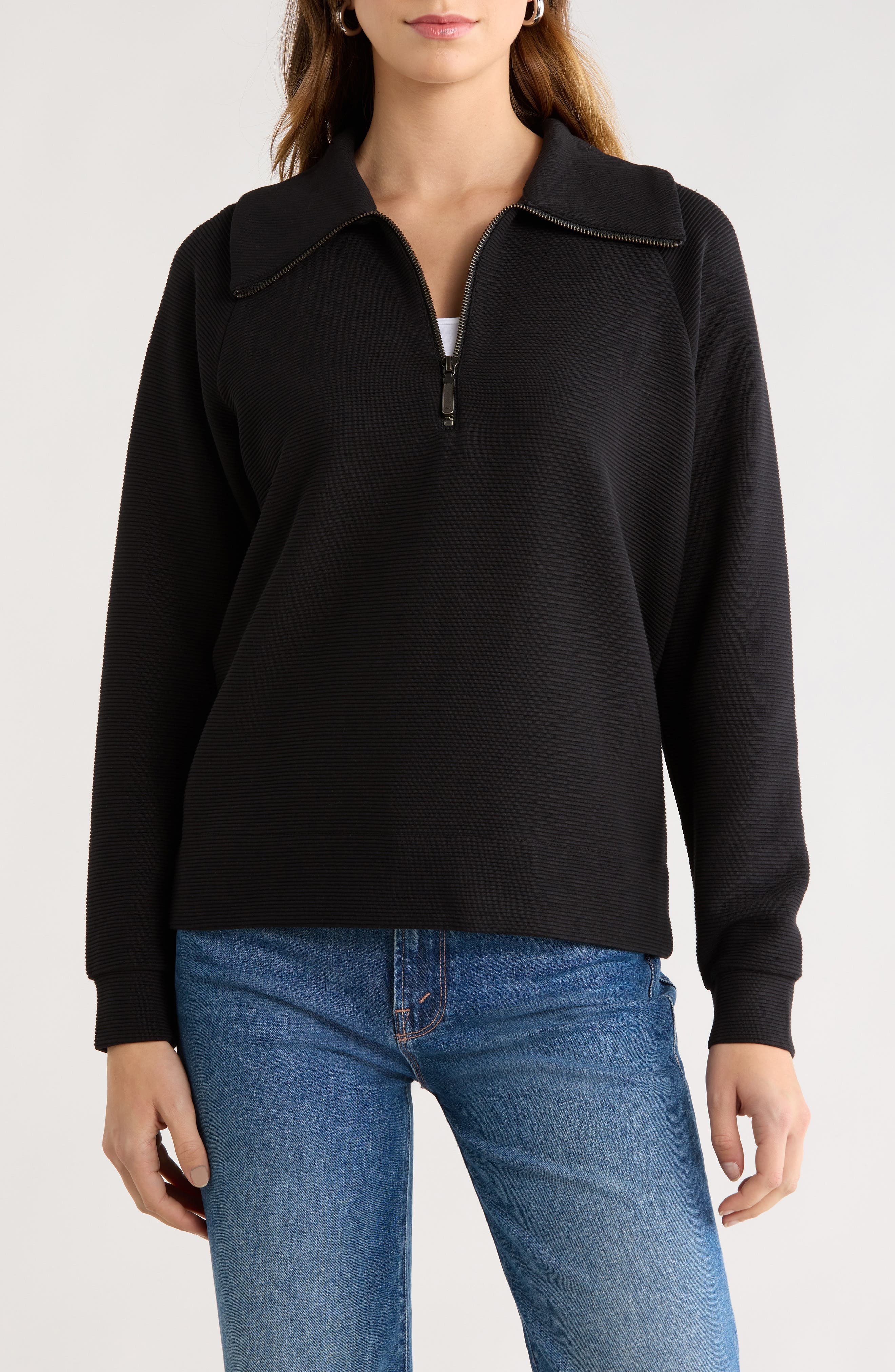 Caslon® Ottoman Half Zip Pullover