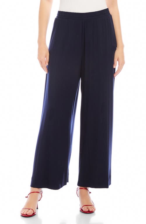 Shop Fifteen Twenty Shilo Ankle Wide Leg Pants In Navy