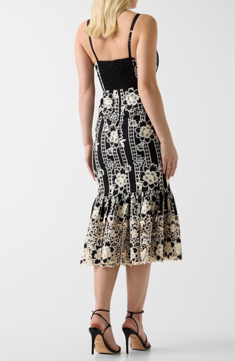 Marciano Florence Embroidered Sleeveless Midi Dress, Alternate, color, 