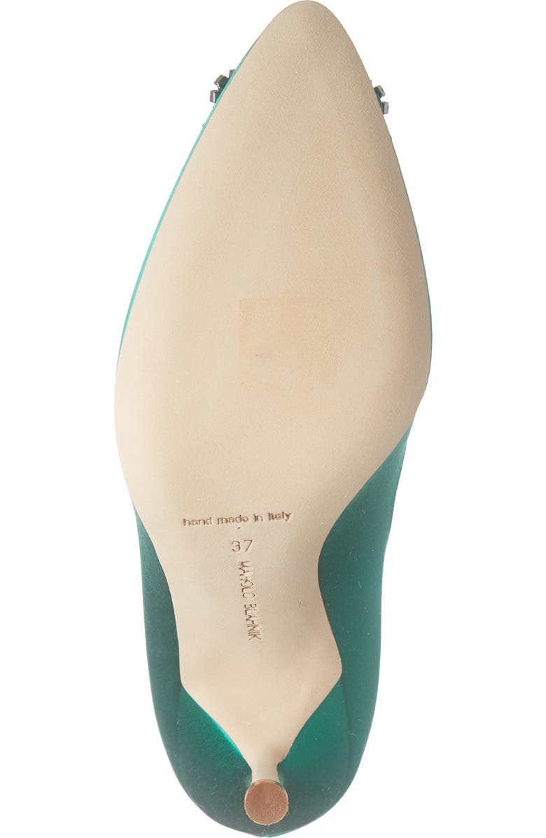 Manolo Blahnik Hangisi Crystal Buckle Pump, Alternate, color,