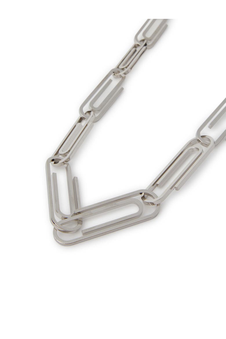 Men's Paperclip Chain Necklace, Alternate, color, Silver