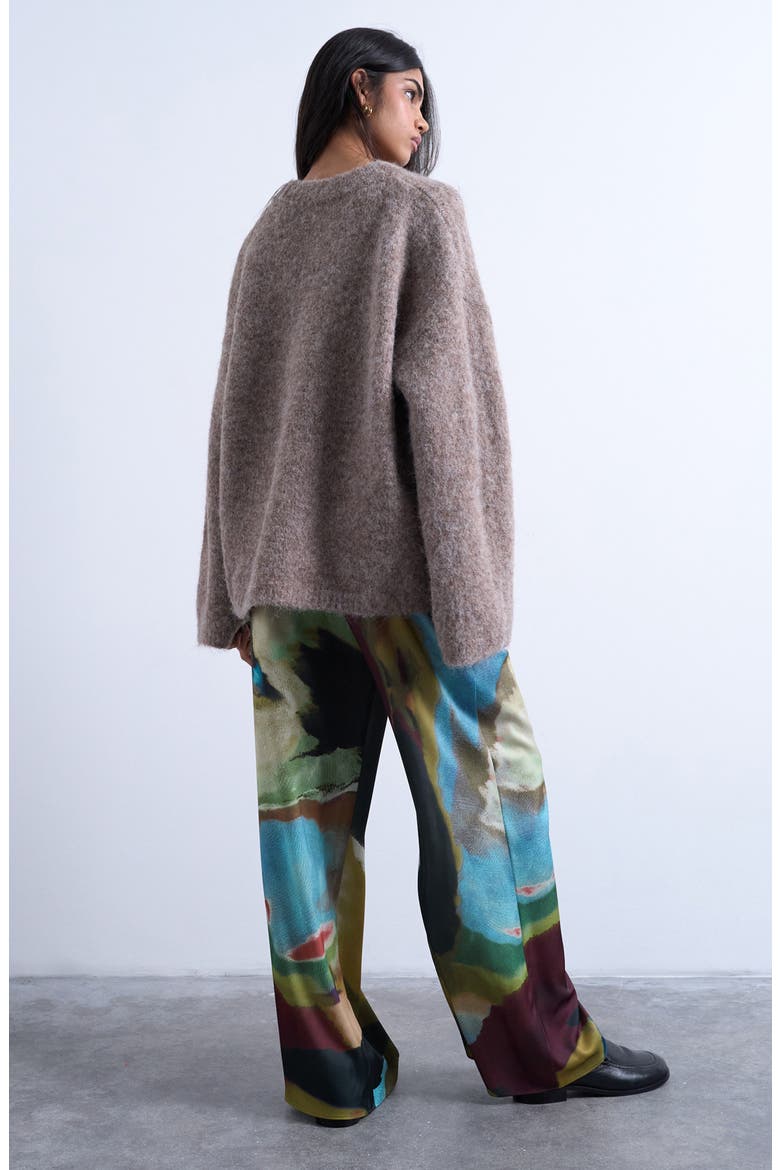 Printed Wide Leg Pants, Alternate, color, BURGUNDY MULTI