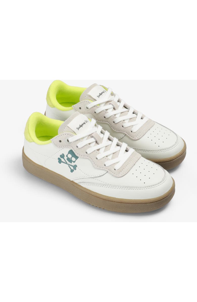 Scalpers Skull Sneakers Fluor Detail, Main, color, Whitelime