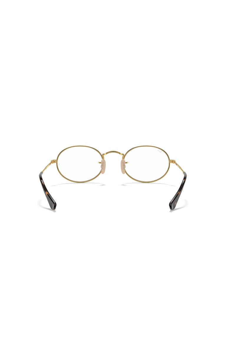 Ray-Ban 51mm Oval optical glasses, Alternate, color, Gold