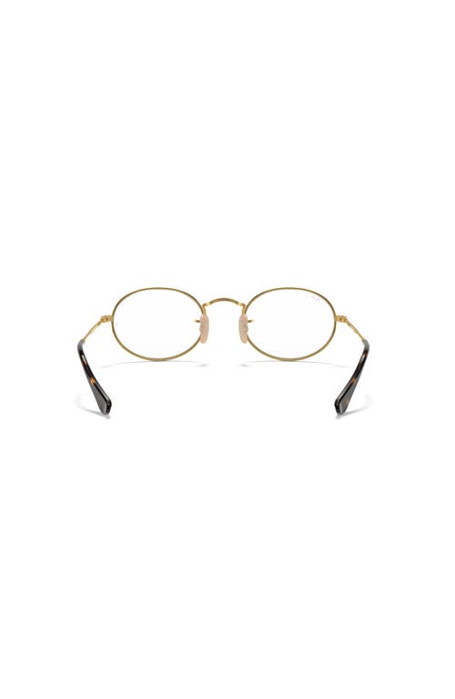 Ray Ban Ray-ban 51mm Oval Optical Glasses In Gold