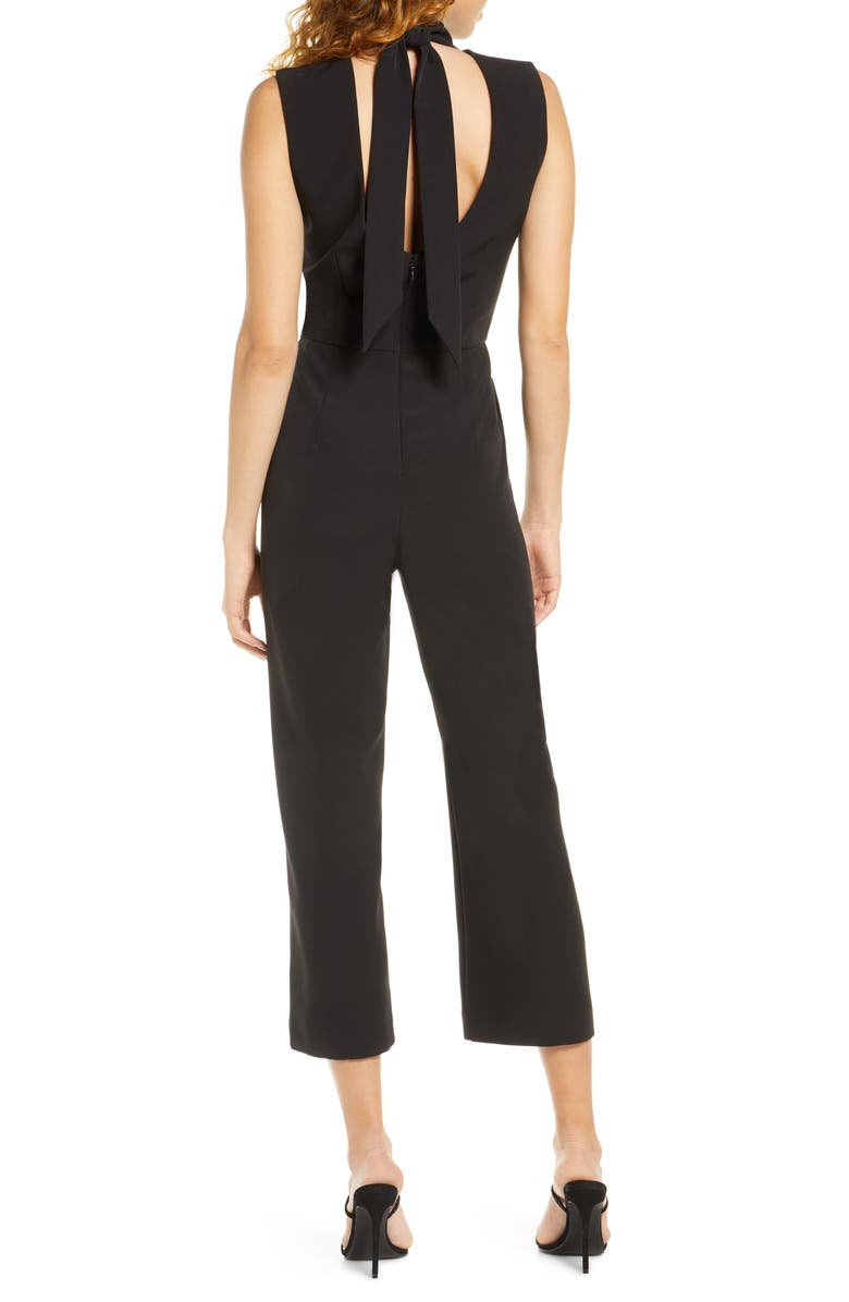 Charles Henry Open Back Culotte Jumpsuit, Alternate, color,