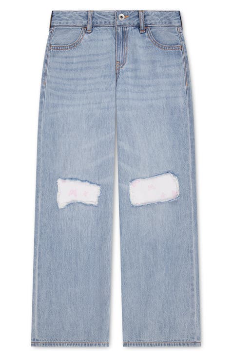 Kids' Baggy Patch Destroyed Jeans