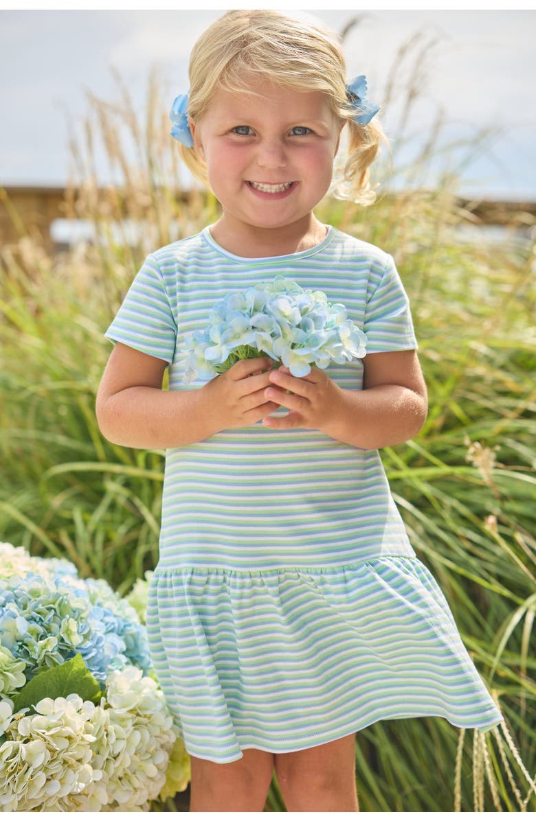 Little English Kids' Kari T-Shirt Dress, Alternate, color, Greenview Stripe