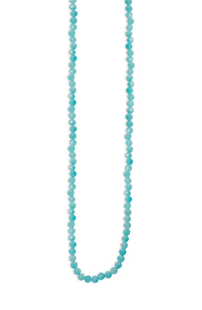 Argento Vivo Sterling Silver Beaded Chalcedony Necklace, Main, color, 