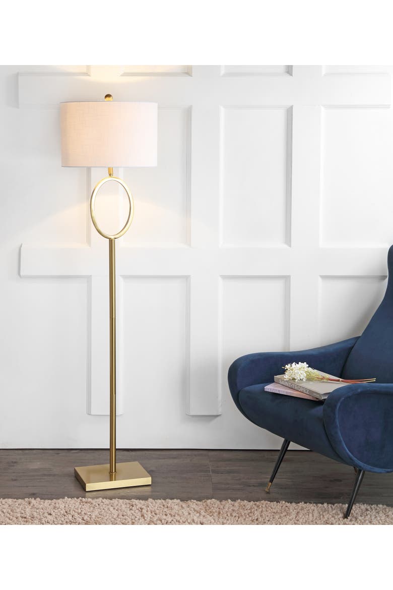 April Metal Modern Contemporary LED Floor Lamp, Main, color, Brass Gold