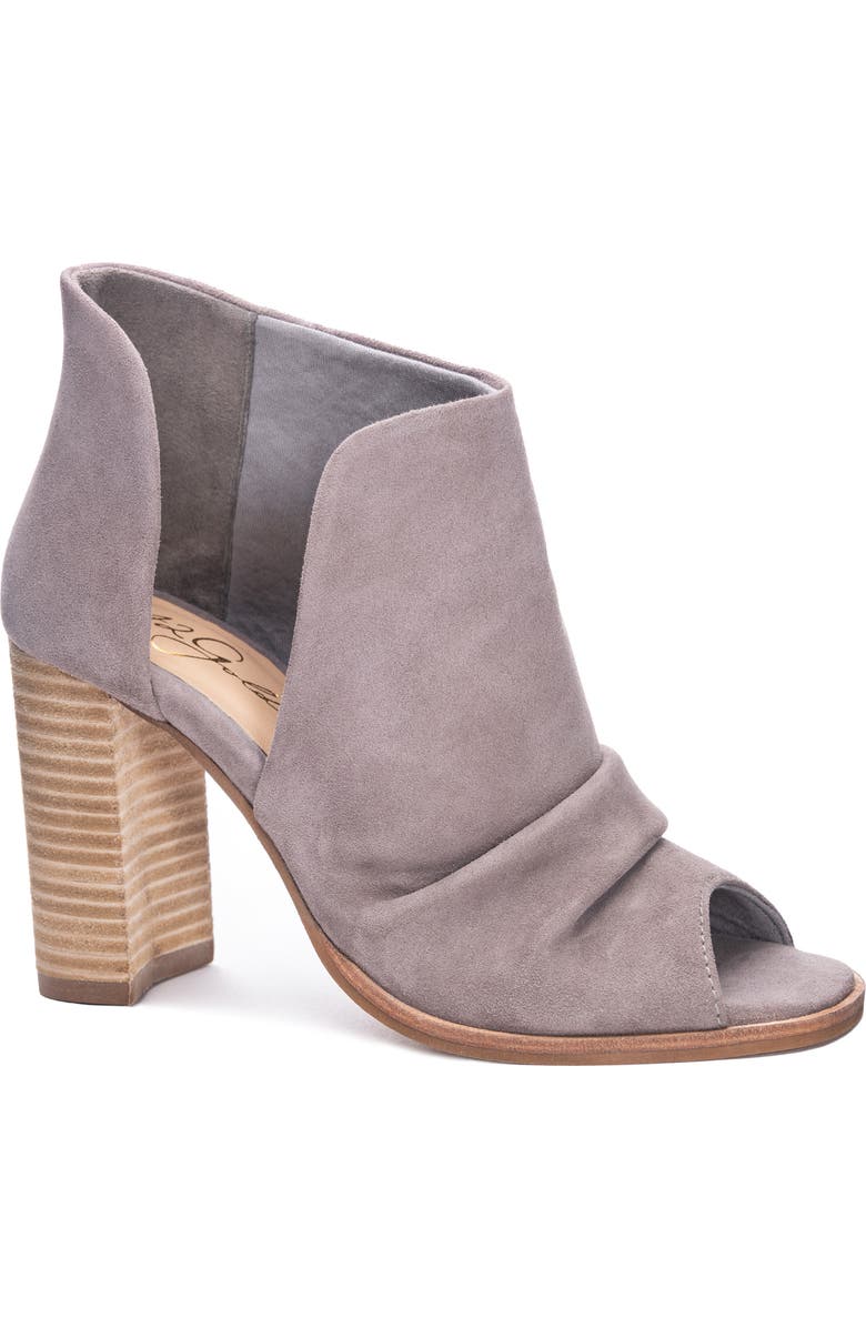 42 Gold Loyalty Open Toe Bootie, Main, color, Grey