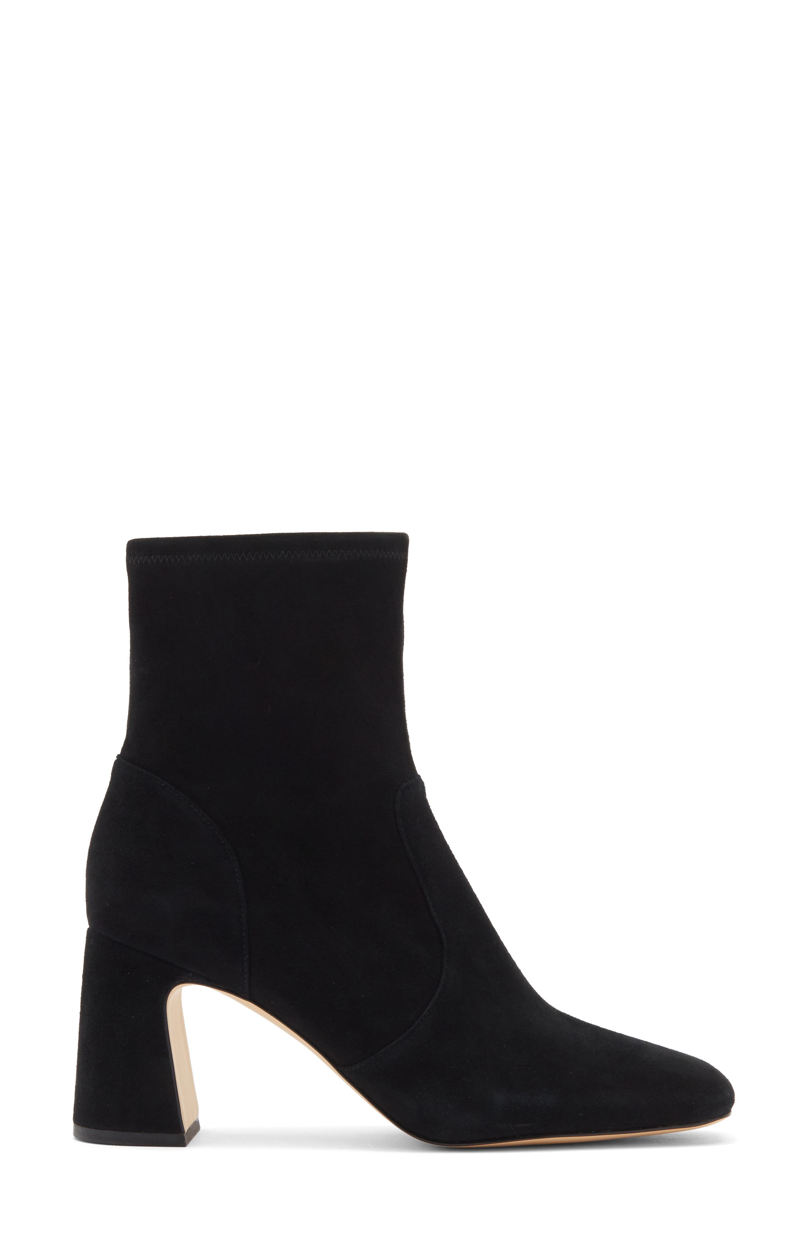 Smna Stretch Leather Bootie, Alternate, color, BLACK STRETCH SUEDE