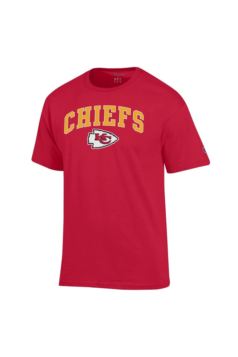 Men's Champion Red Kansas City Chiefs Arch Over Logo T-Shirt, Alternate, color, Red