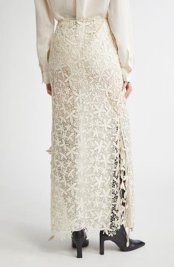 Guipure Lace Maxi Skirt