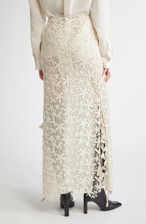 Totême Toteme Guipure Lace Maxi Skirt In White