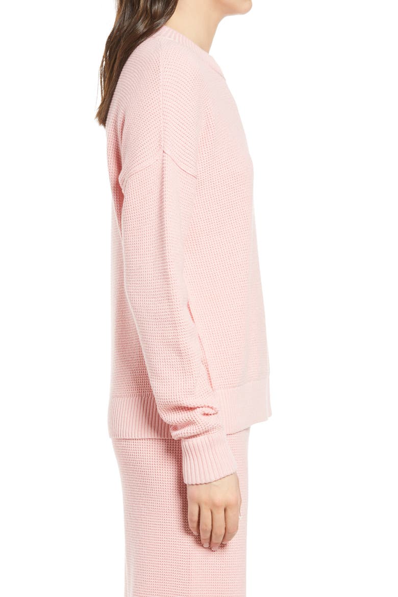 Thermal Stitch Pullover, Alternate, color, PINK POWDER